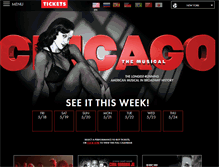 Tablet Screenshot of chicagothemusical.com